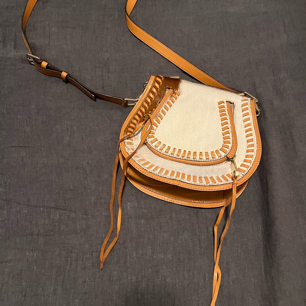Rebecca Minkoff Mohair Cow Pattern Crossbody Purse
